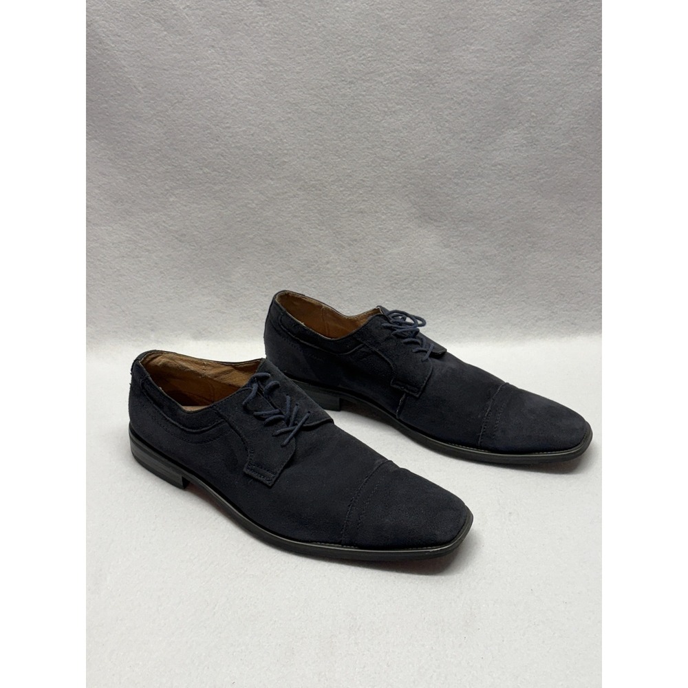 Fratelli Select Mens Navy Blue Suede Cap Toe Oxford Dress Shoes Size 12M 2386-22